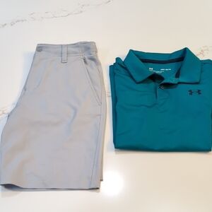Boys Under Armour Golf Shorts and Polo